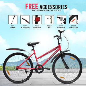 Leader Urban Girl 26T City Bike – Stylish Manual Ride for Women, No Battery Required