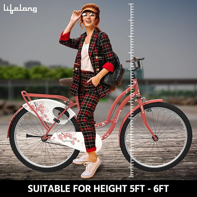 Lifelong Lady Cycle for Women – Hybrid Freeride Bike with Mudguard & Carrier | Best Budget Alternative to Electric Bicycle