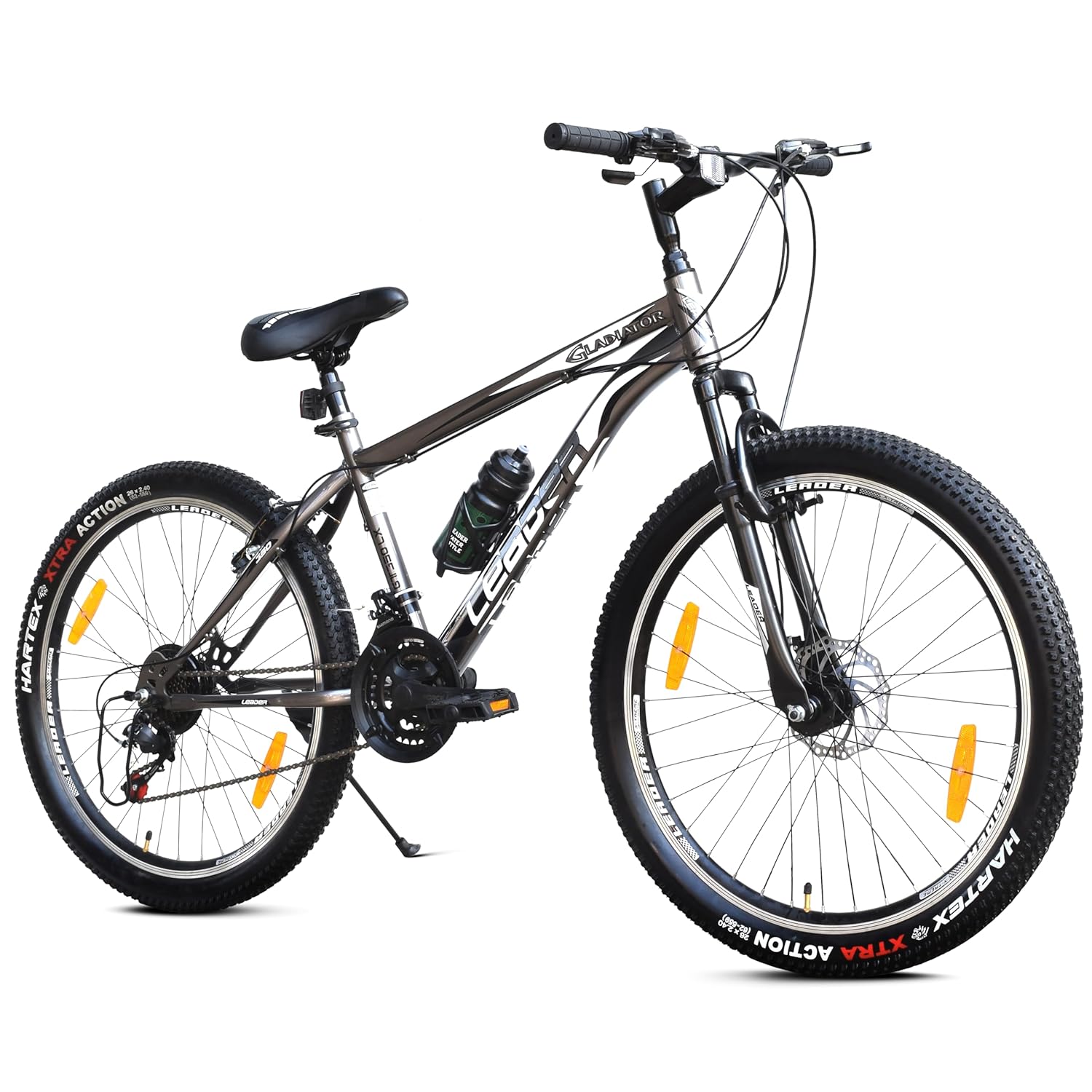 Leader Gladiator 26T 21-Speed Mountain Bike for Adults – Gear Cycle with Front Suspension & Disc Brakes | Affordable Alternative to Electric Bicycle for Men & Teens