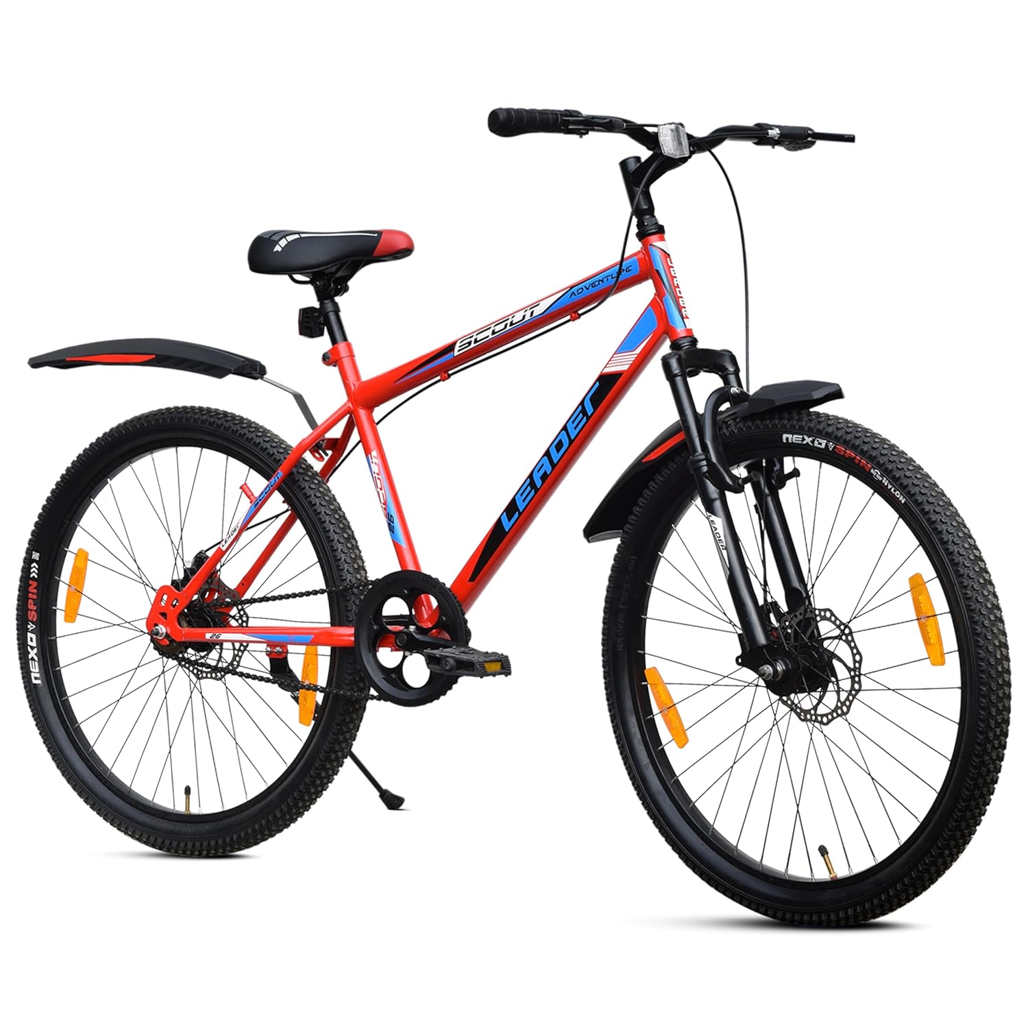 Leader Scout 26T Electric Cycle Alternative – Best Affordable Bike for Men, Teens & Youth with Dual Disc Brakes & Suspension