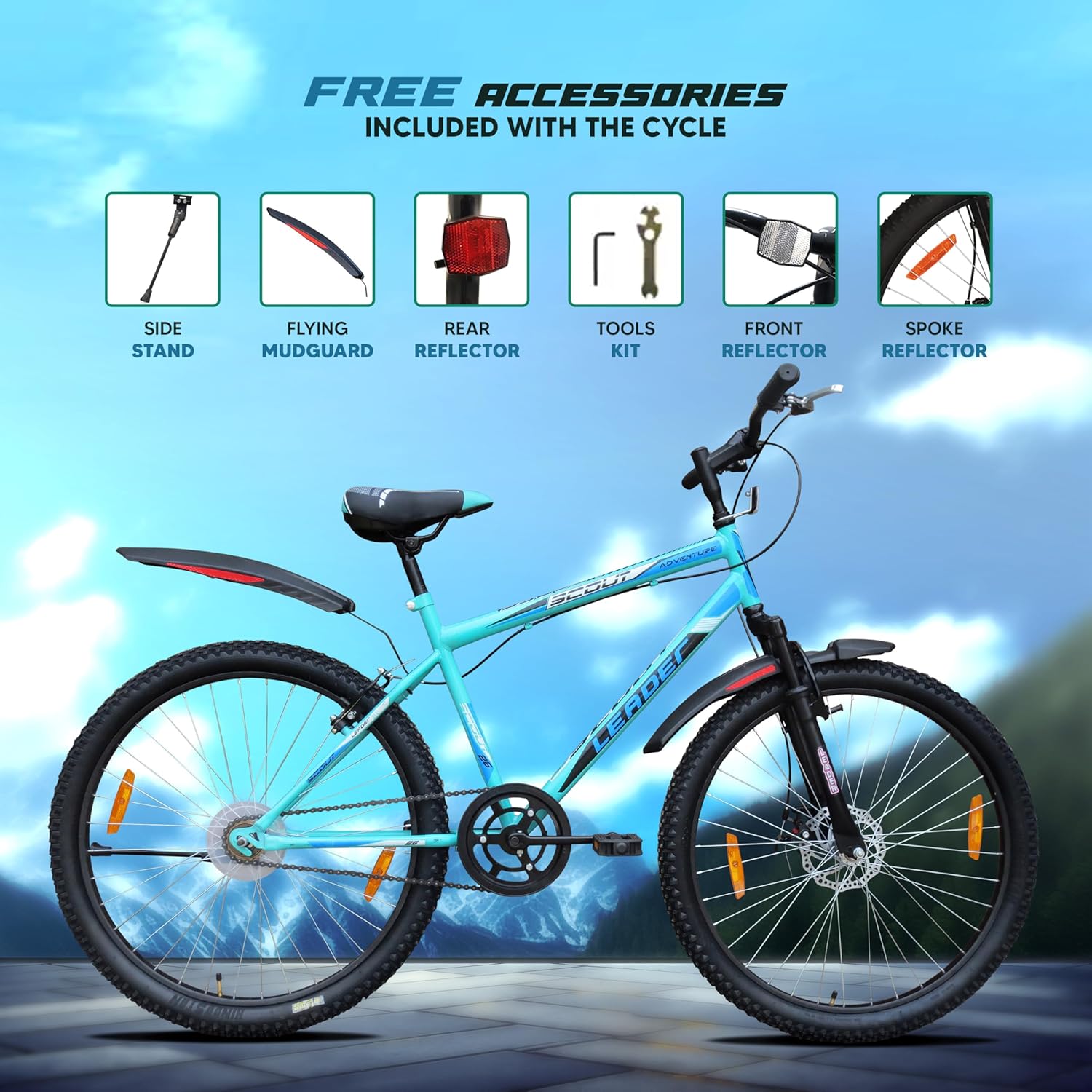 Leader Scout 26T Mountain Bike – Stylish Electric Bike Alternative for Youth & Adults