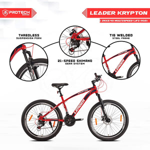 Leader Krypton 26T 21‑Speed MTB Cycle – Best Electric Cycle Alternative for Trail & City Rides