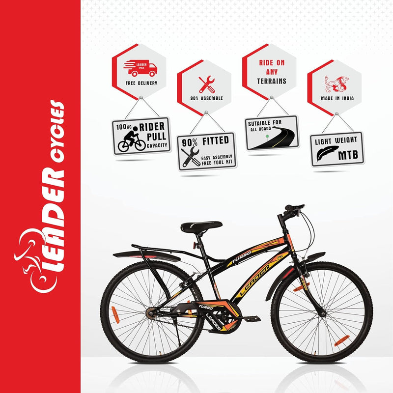Leader Turbo 26T Mountain Bike – Affordable e‑Bike Alternative for Rugged Trails & Daily Commutes