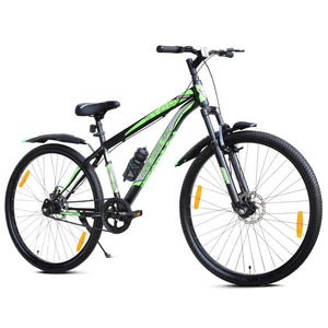 Leader Stark 29T MTB Cycle for Adults with Dual Disc Brakes | Affordable Alternative to Electric Bike & E Bicycle | Complete Accessories Included | Mountain Bike for Men | Steel Frame