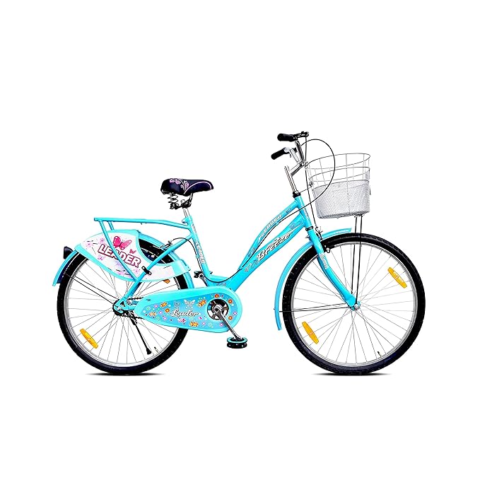 Leader Lady Star Breeze 26T Lifestyle Bike for Women – Elegant Single-Speed Commuter with Basket & Carrier, Affordable Alternative to Electric Bicycles