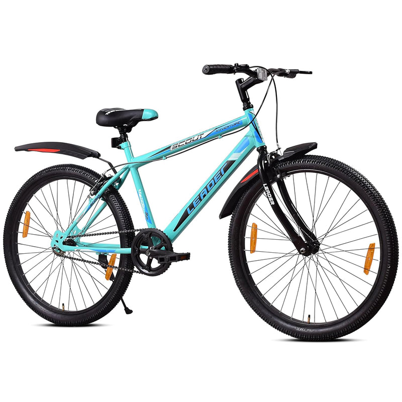 Leader Scout MTB 26T Mountain Electric‑style Bicycle – Single‑Speed, Sea Green for Men & Youth