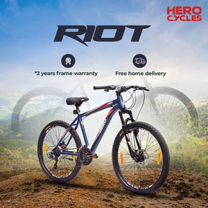 Hero Sprint Riot 26T 21‑Speed Mountain Bike – Freestyle MTB with Shimano Gears & Dual Disc Brakes