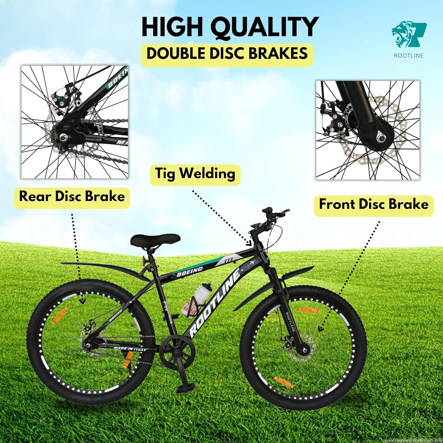 ROOTLINE Boeing 26T MTB – Stylish Mountain Bike for Adults | Affordable Electric Bike Alternative