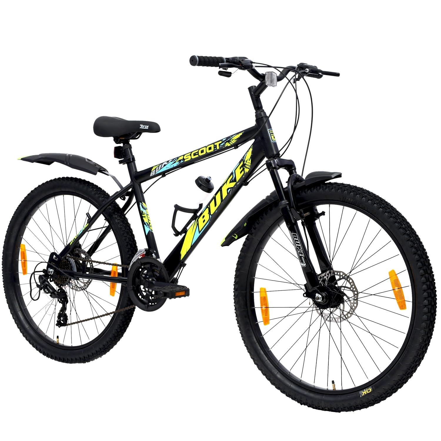 BUKE Avon Scoot 26T Multi-Speed Gear Cycle for Men | 7-Speed Mountain Bike with Disc Brakes | Alternative to Electric Bicycles & e Bikes