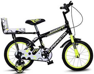 URBANSTAR Zoom 14T Kids Electric Cycle | 14 Inch Tyres | Double Seat | Safe & Stylish E-Bike for Boys & Girls (3–5 Years)