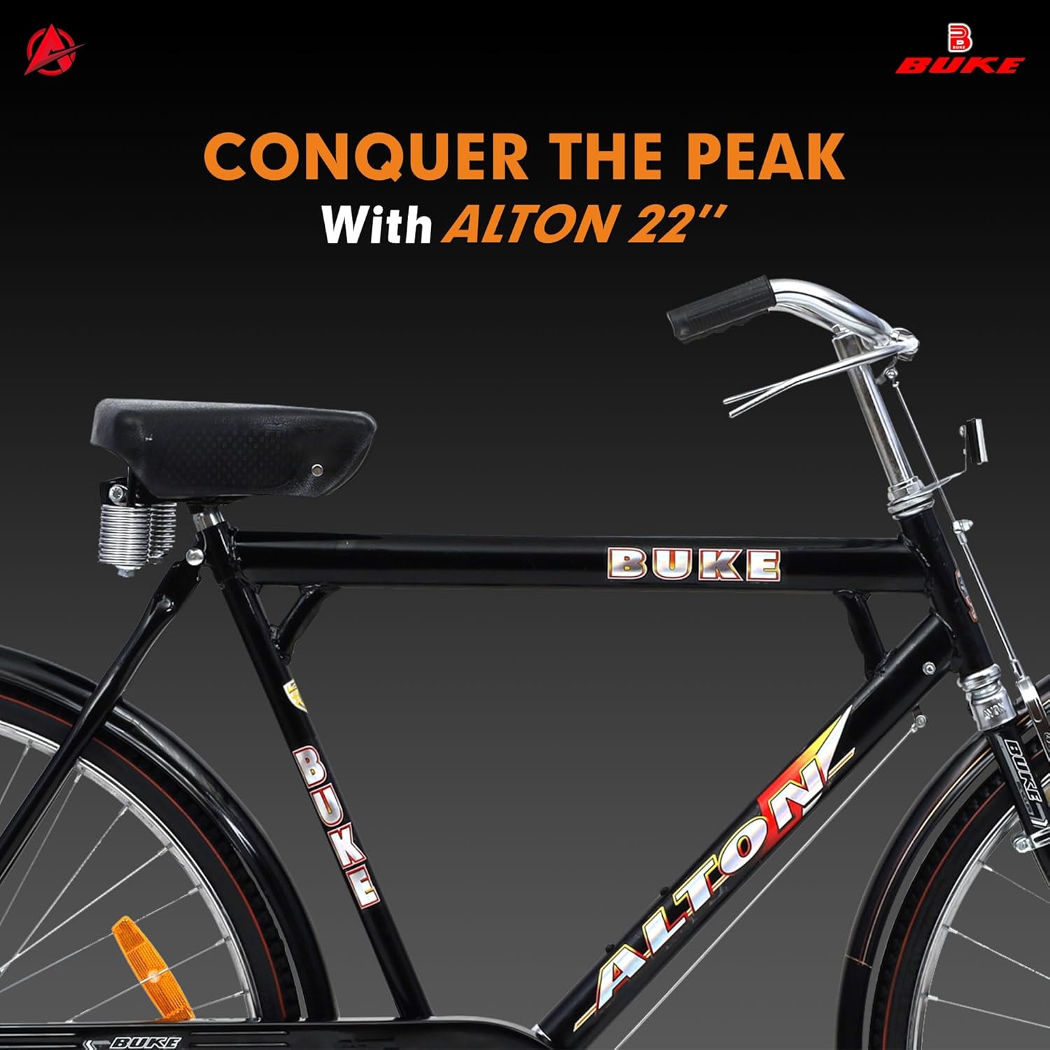 BUKE Alton 28T Electric Cycle | 22” Steel Frame, Dual Disc Brakes & Long-Range Battery E Bike for Men
