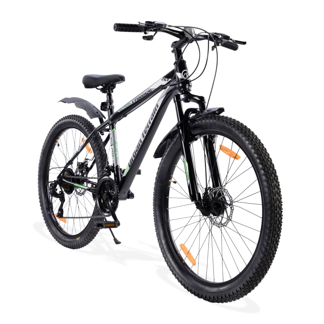 Urban Terrain UT1000S26 | 21-Speed Gear Mountain Bike for Men | Dual Disc Brakes, Front Suspension – Best Non-Electric Alternative to E-Bikes