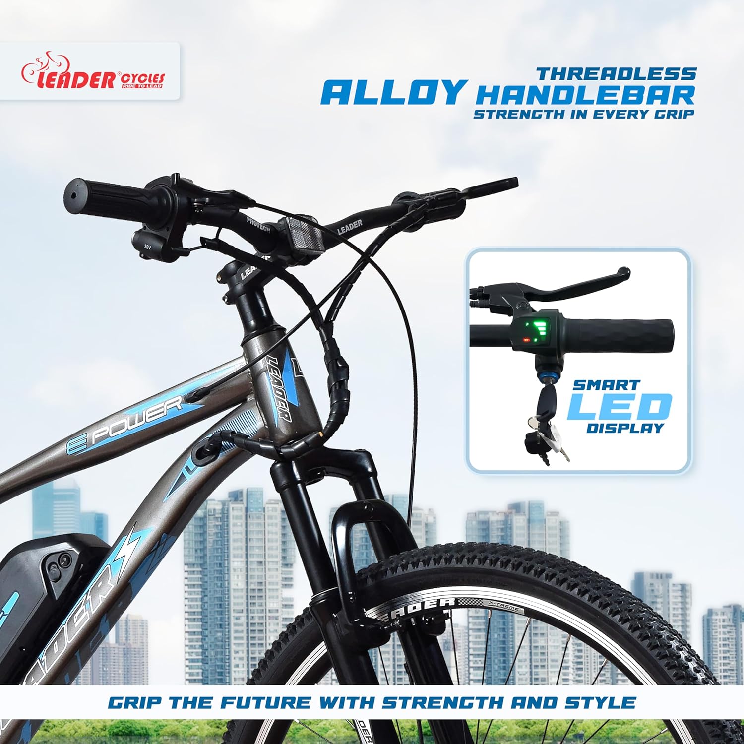🚴 Leader E-Power L6 Pro 27.5T Electric Cycle | 250W Motor, Removable Battery & Dual Disc Brakes