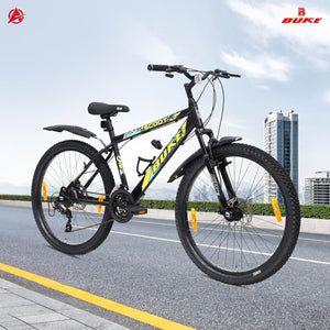 BUKE Avon Scoot 26T Multi-Speed Gear Cycle for Men | 7-Speed Mountain Bike with Disc Brakes | Alternative to Electric Bicycles & e Bikes