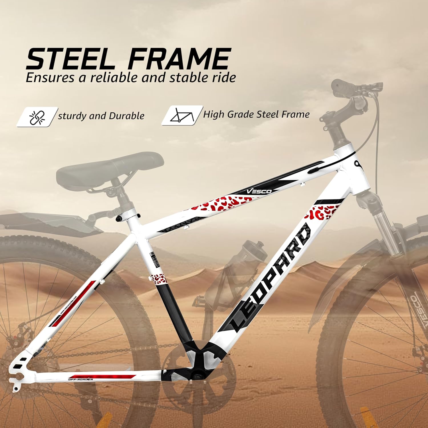 VESCO Leopard X1 Electric Cycle – 250W Hub Motor, 27.5″ Wheels & 40km Range | Buy E-Bike Online