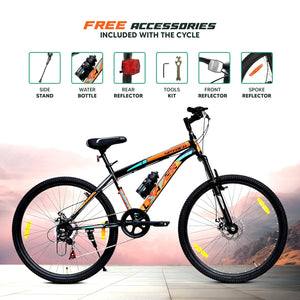 Leader Spyder 27.5T Electric Cycle | 7-Speed Mountain E-Bike with Dual Disc Brakes & Suspension
