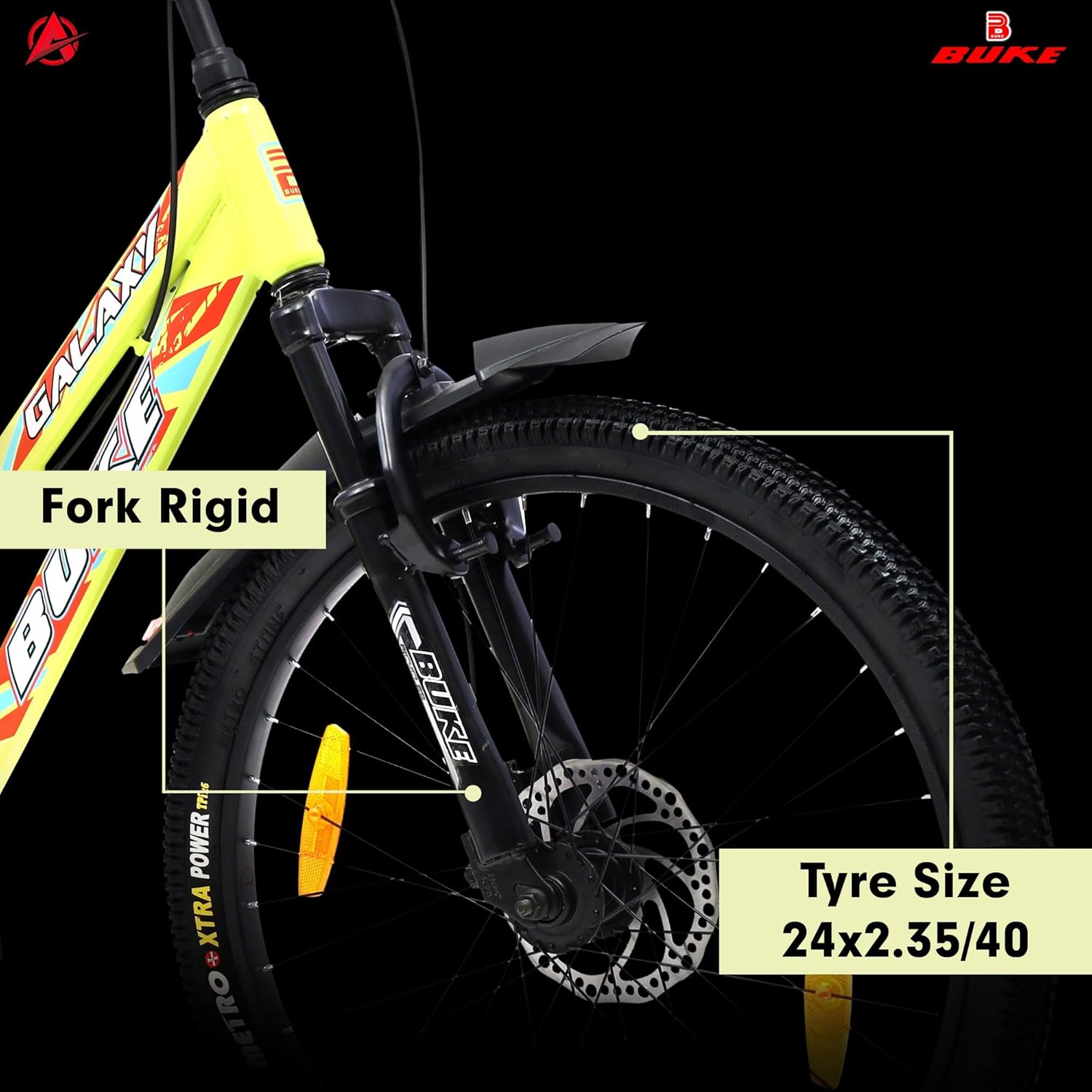 BUKE Avon Galaxy 24T Electric Cycle | Foldable E-Bike with Dual Disc Brakes & Alloy Frame for Adults