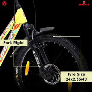 BUKE Avon Galaxy 24T Electric Cycle | Foldable E-Bike with Dual Disc Brakes & Alloy Frame for Adults
