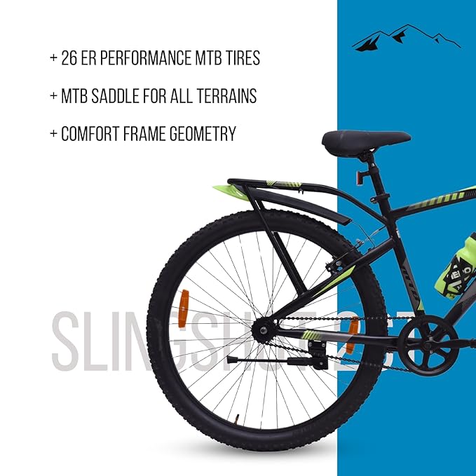 Hero Slingshot 26T Electric Cycle – 26″ MTB E-Bike with Lithium Battery & Disc Brakes