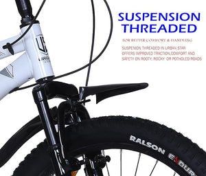 URBANSTAR Delta 26T 7-Speed Geared Mountain Bicycle for Adults | Dual Disc Brakes, Front Suspension | Affordable MTB Online