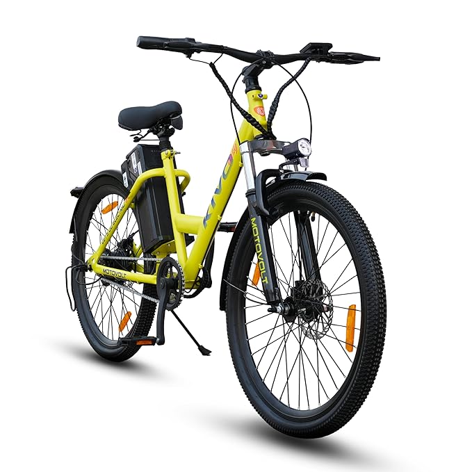 Motovolt KIVO Easy Electric Cycle – Best Affordable e Bike in India with Removable Battery, 45 Km Range & Front Suspension