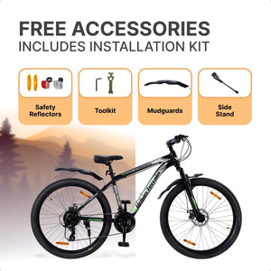Urban Terrain UT1000S26 | 21-Speed Gear Mountain Bike for Men | Dual Disc Brakes, Front Suspension – Best Non-Electric Alternative to E-Bikes