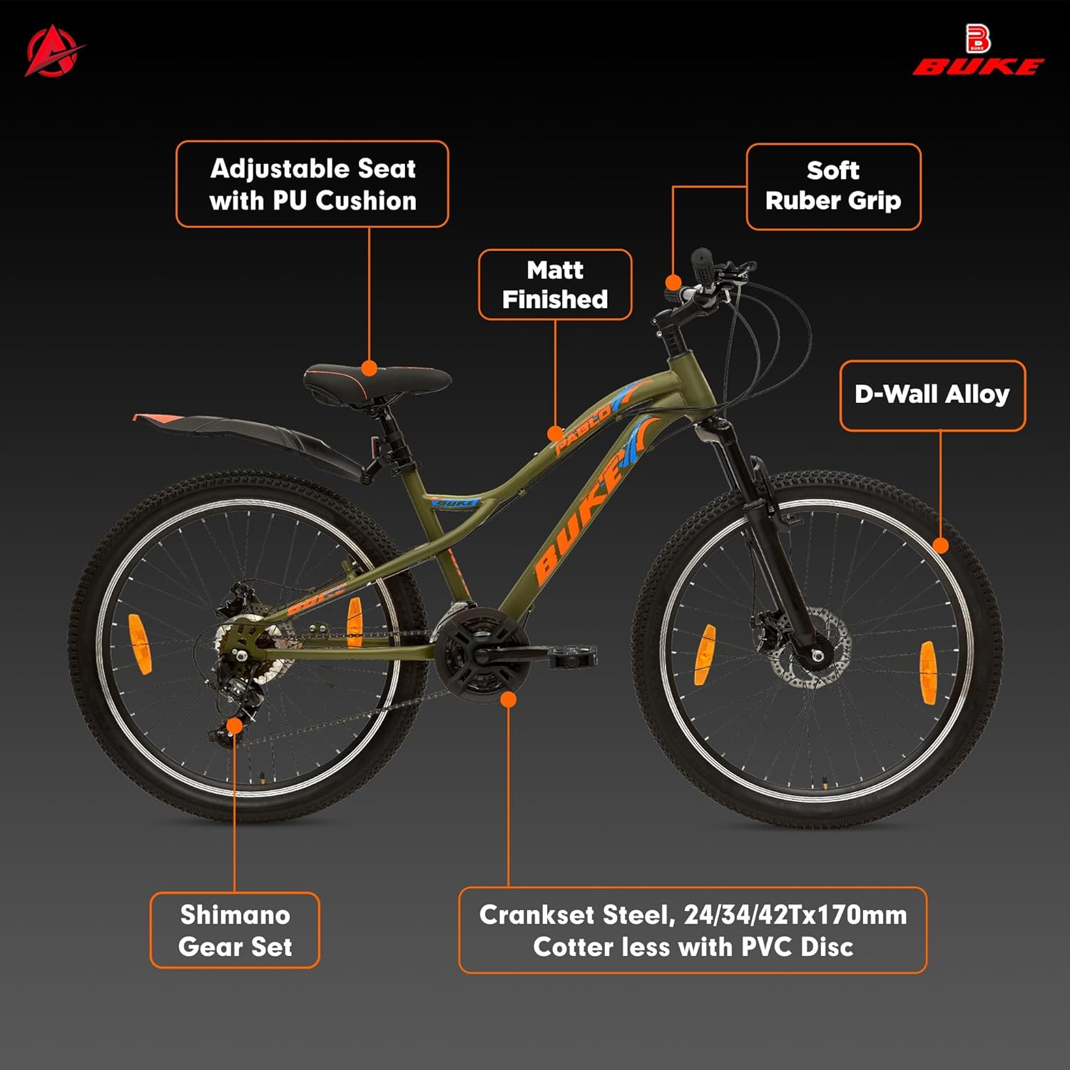 Avon Electric Cycle 26T | Long Range E-Bike with Powerful Battery & Disc Brakes