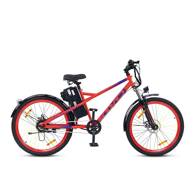 Motovolt KIVO Easy Electric Cycle – Best Affordable e Bike in India with Removable Battery, 45 Km Range & Front Suspension