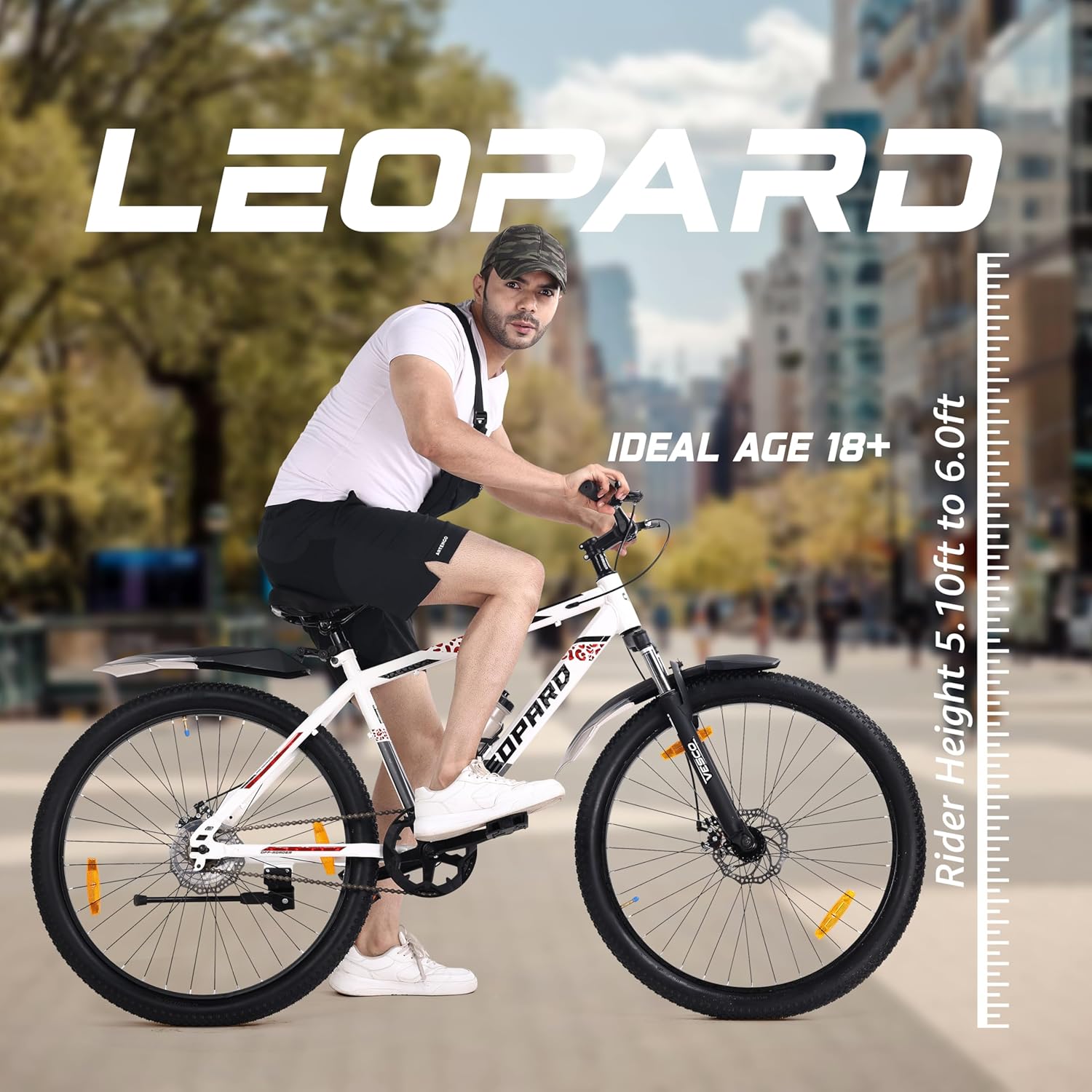 VESCO Leopard X1 Electric Cycle – 250W Hub Motor, 27.5″ Wheels & 40km Range | Buy E-Bike Online