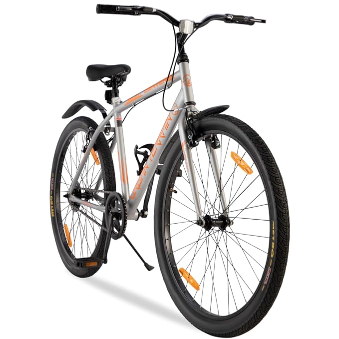 Urban Terrain Galaxy 26T MTB Bike for Men & Teens | Single-Speed Mountain Cycle | White | Affordable Alternative to Electric Bikes in India