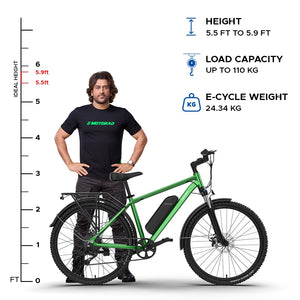 EMotorad T-Rex Pro Electric Cycle | 70 km Range E-Bike with Step-Through Frame & LCD Display