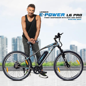 🚴 Leader E-Power L6 Pro 27.5T Electric Cycle | 250W Motor, Removable Battery & Dual Disc Brakes