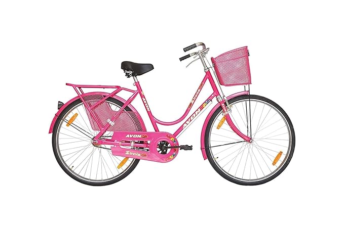 Avon Zinnia 26T Electric Cycle for Women | Stylish Step-Through E-Bike with Basket & Carrier