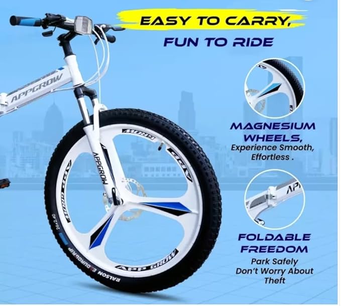 Appgrow 26T Foldable Electric Cycle – Affordable E-Bike for Students & Commuters