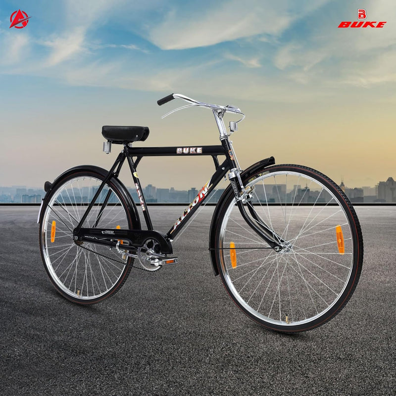 BUKE Alton 28T Electric Cycle | 22” Steel Frame, Dual Disc Brakes & Long-Range Battery E Bike for Men