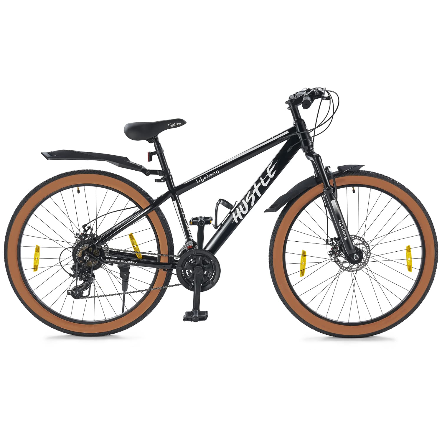 Lifelong Hustle 27.5T Electric Cycle with Shimano 21-Speed | Long Range, Dual Disc Brakes