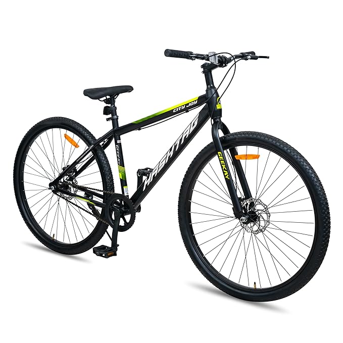 Geekay Hashtag City Joy 27.5T Electric Cycle | 250W Motor, 36V Battery, Dual Disc Brakes – Affordable Hybrid E Bike for City Commute