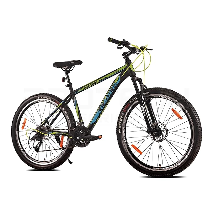 Leader Platinum 27.5T Electric Cycle | Affordable E-Bike with 21-Speed Gears & Dual Disc Brakes