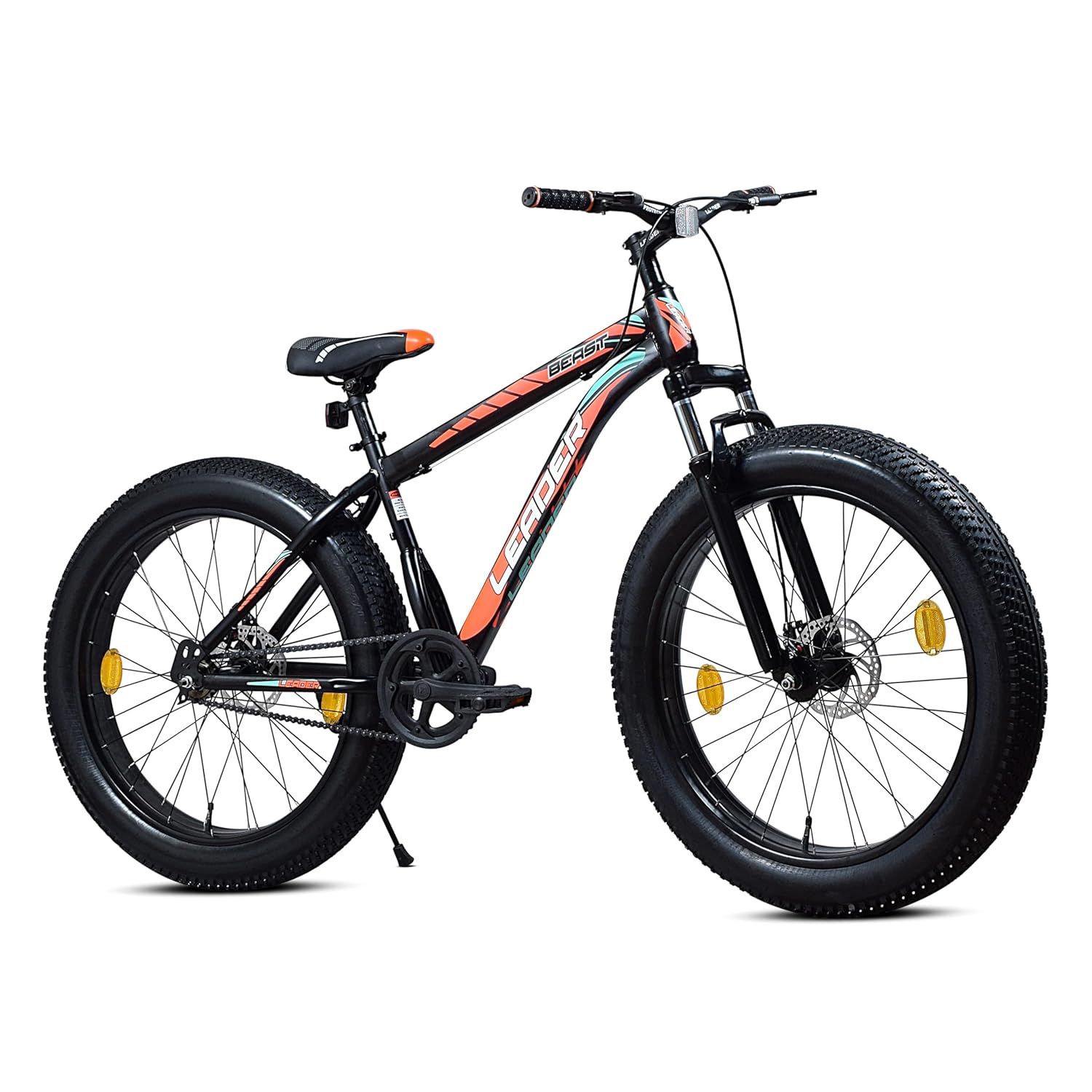 Leader Beast 26x4.00 Fat Tire Electric Cycle – Dual Disc Brakes, Front Suspension & Powerful Ride