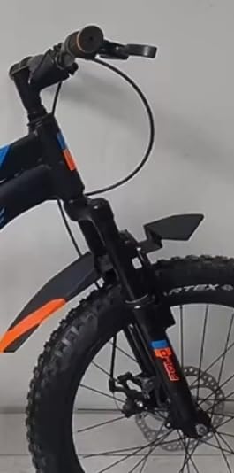 Gallus Kids Fat Tire Mountain Bike 20-Inch – Black & Orange Cycle with Disc Brakes | Best Off-Road Bicycle for Boys & Girls