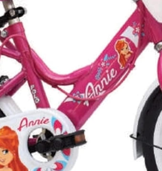 Annie 14-Inch Girls Bicycle – Pink & White Kids Cycle with Training Wheels & Basket