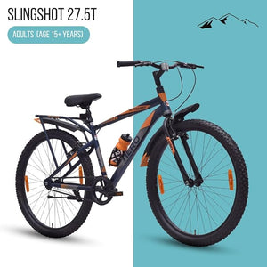 Hero Slingshot 27.5T Mountain Bicycle for Men | Strong Carbon Steel Frame, 18-Inch Gearless Cycle