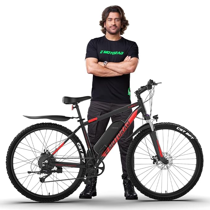 E MOTORAD TRex+ Electric Cycle | 27.5” Alloy Frame | 250W Motor | 36V Battery | Best Affordable E Bike in India