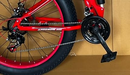 Appgrow 26x4 Fat Tyre Folding Mountain Bike | Dual Suspension, Disc Brakes, 21-Speed Gear for All Terrains