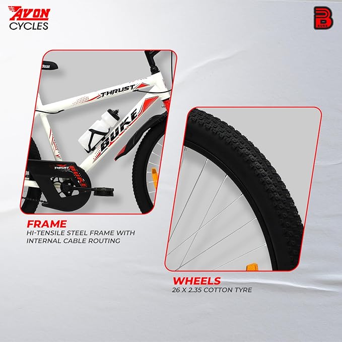 Avon Buke Thrust 26T Electric Cycle | Affordable E-Bike with 26” MTB Tyres & Steel Frame