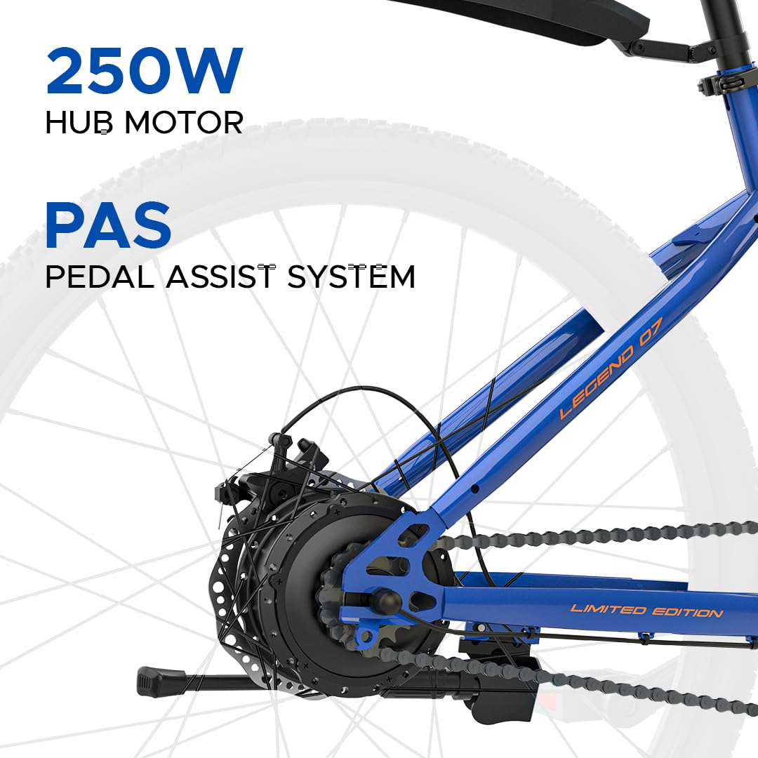 EMotorad Legend 07 MSD Electric Cycle | 250W Motor, 40km Range & Removable Battery