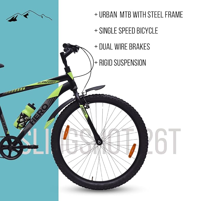 Hero Slingshot 26T Electric Cycle – 26″ MTB E-Bike with Lithium Battery & Disc Brakes