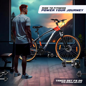 Leader Tango 26T Gear Bicycle for Men | 7-Speed MTB with Disc Brakes & Suspension