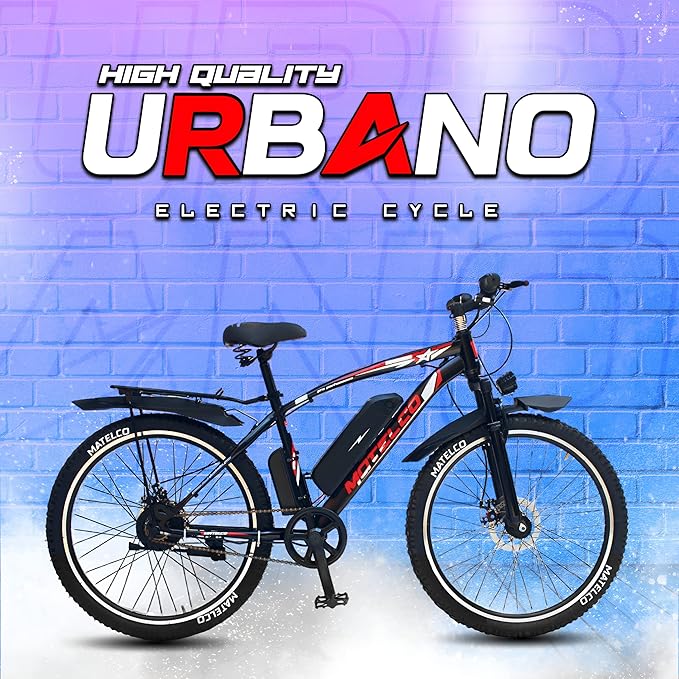 Matelco Urbano EA26 Electric Cycle 26″ – Affordable Long Range E-Bike with 12.5Ah Battery & Disc Brakes