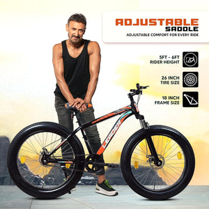 Leader Beast 26x4.00 Fat Tire Electric Cycle – Dual Disc Brakes, Front Suspension & Powerful Ride
